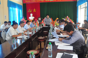 Đồng chí Nguyễn Văn Dũng, Phó Chủ tịch UBND tỉnh phát biểu kết luận buổi làm việc.