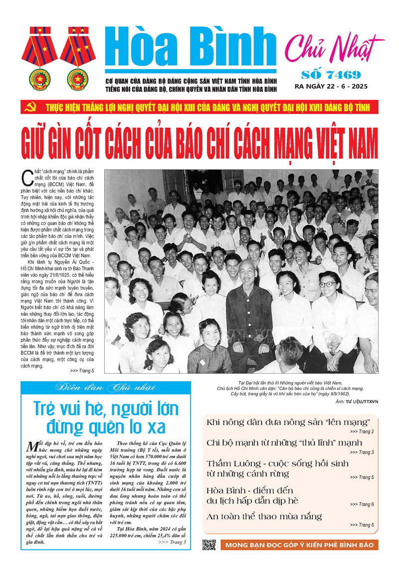 Báo Hòa Bình Chủ Nhật số 7469