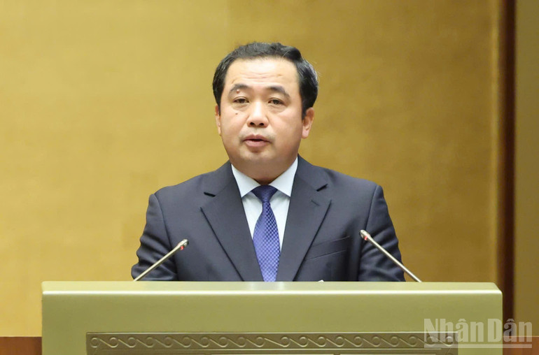 Bộ trưởng Nông nghiệp và Môi trường Trần Đức Thắng. (Ảnh: DUY LINH)