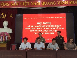 Ảnh: Hội Khuyến học huyện ký kết chương trình phối hợp khuyến học, khuyến tài, xây dựng xã hội học tập với Hội Cựu CCB, Hội Chữ thập đỏ, Hội Cựu Giáo chức huyện Mai Châu