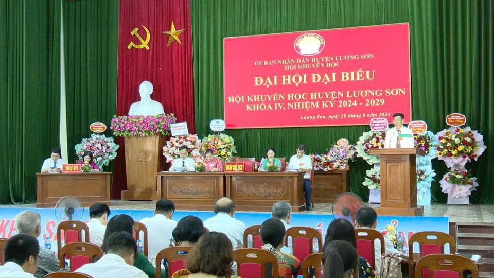 Ảnh: Toàn cảnh Đại hội Đại biểu HKH huyện Lương Sơn khóa IV, nhiệm kỳ 2024 – 2029