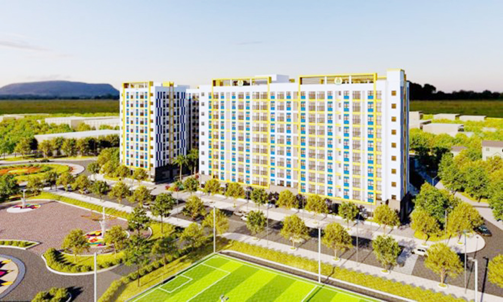 Phối cảnh dự án Nhà ở xã hội công đoàn tại Bắc Giang.