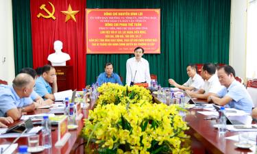 Các đồng chí: Nguyễn Đình Lợi, Phan Thế Tuấn chủ trì buổi làm việc.